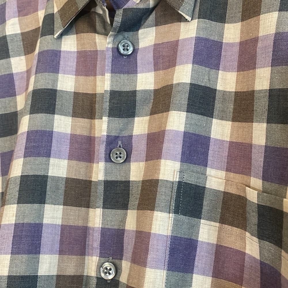 Scott Barber Long Sleeve Button Down Plaid Gingha… - image 4